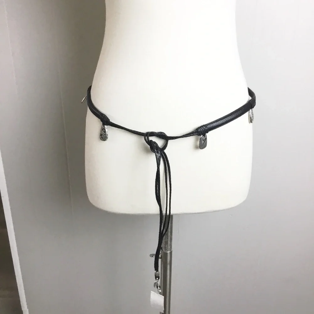 Vintage Brighton Leather & Black Silver Belt New Size S
